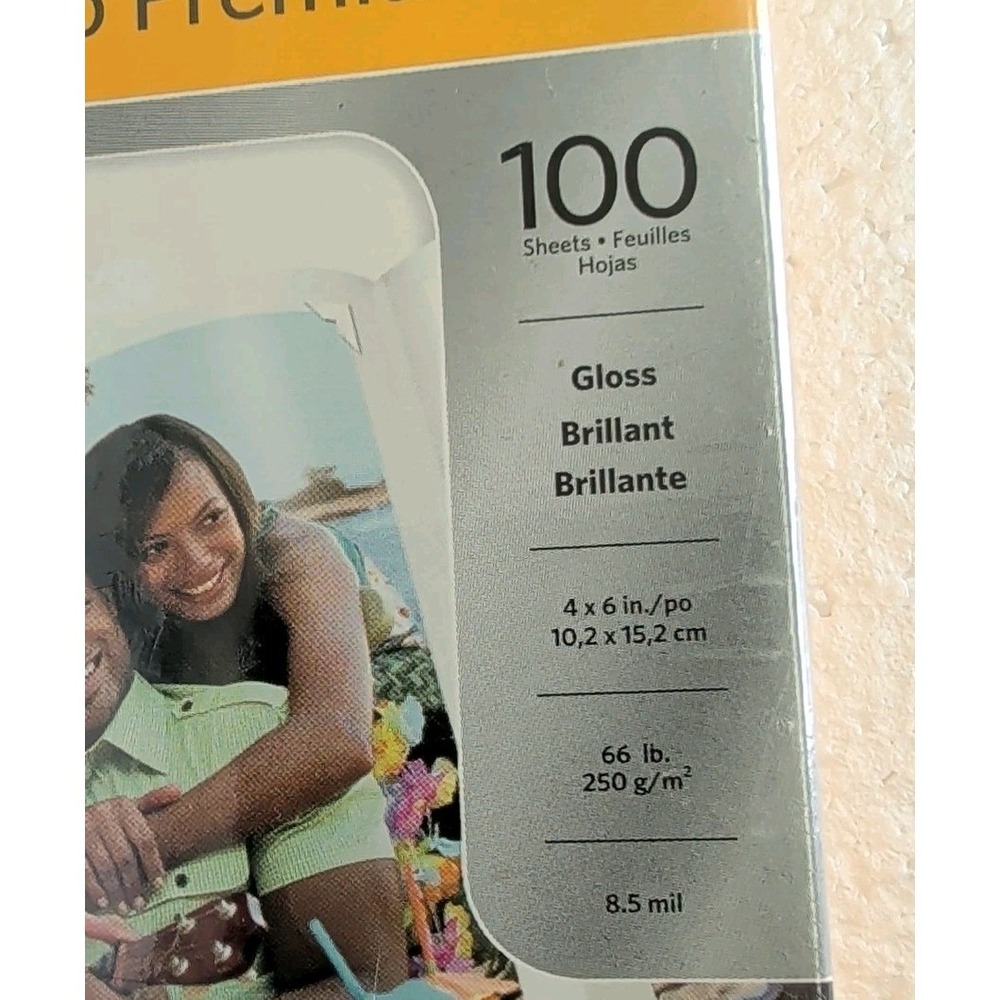 Kodak Premium Photo Paper 100 Sheets 4x6 Gloss Instant Dry NEW-SEALED - Picture 3 of 4